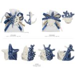 Portaconfetti con magnete tema mare in ceramica