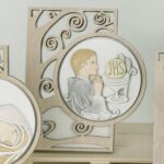 Quadretto in legno e resina Prima Comunione