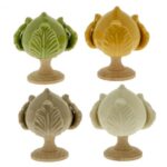 Pomi in porcellana e legno