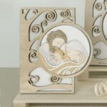 Quadretto in legno e resina Sacra Famiglia