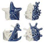 Portacandela tema mare in ceramica