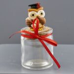 Barattolino Vetro con Gufetto Laurea