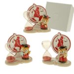 Clessidra con gufetto e Mappamondo