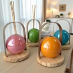 PROFUMATORE SFERE COLORATE CON BASTONCINI IN LEGNO 