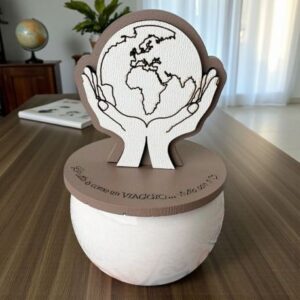 PORTACANDELA CON MONDO PORTACANDELA CON MONDO